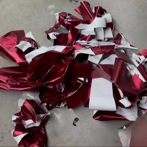 Satin Chrome Metallic Romanee Red Car Vinyl Wrap  review nick 01