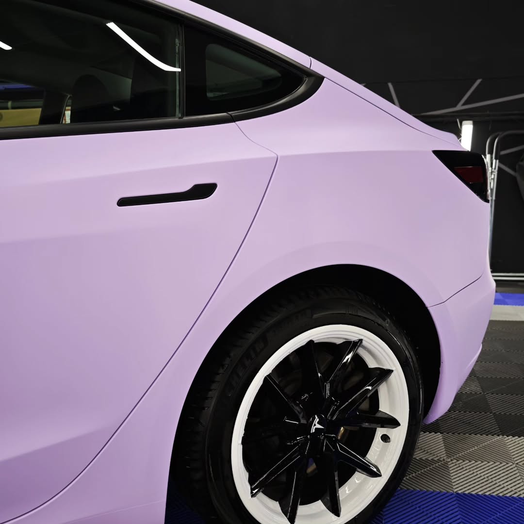 Matte Satin Lavender Purple Car Vinyl Wrap PET review ncw 01