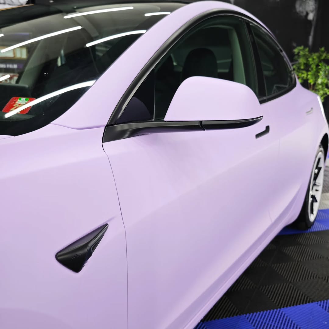 Matte Satin Lavender Purple Car Vinyl Wrap PET review ncw 04