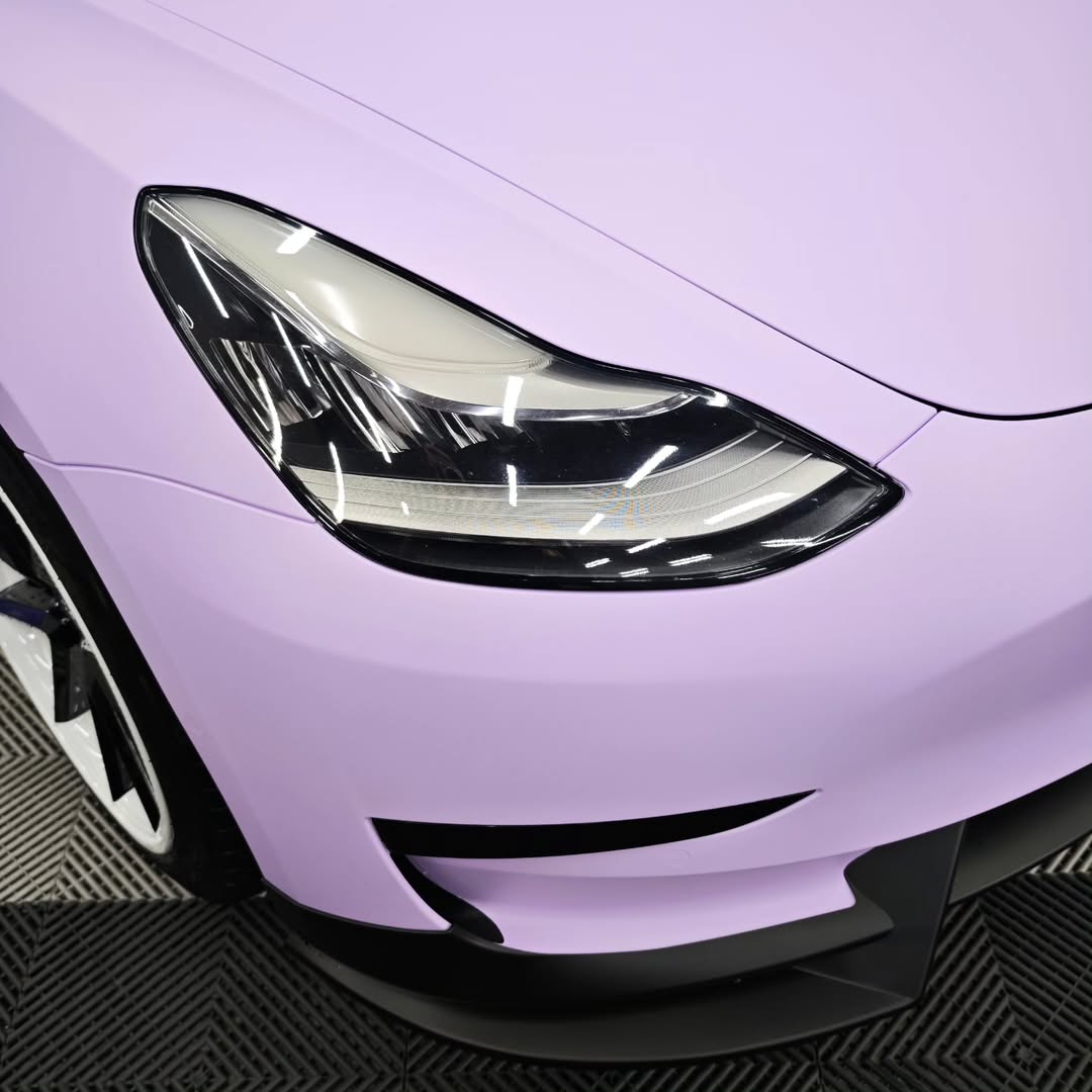 Matte Satin Lavender Purple Car Vinyl Wrap PET review ncw 05