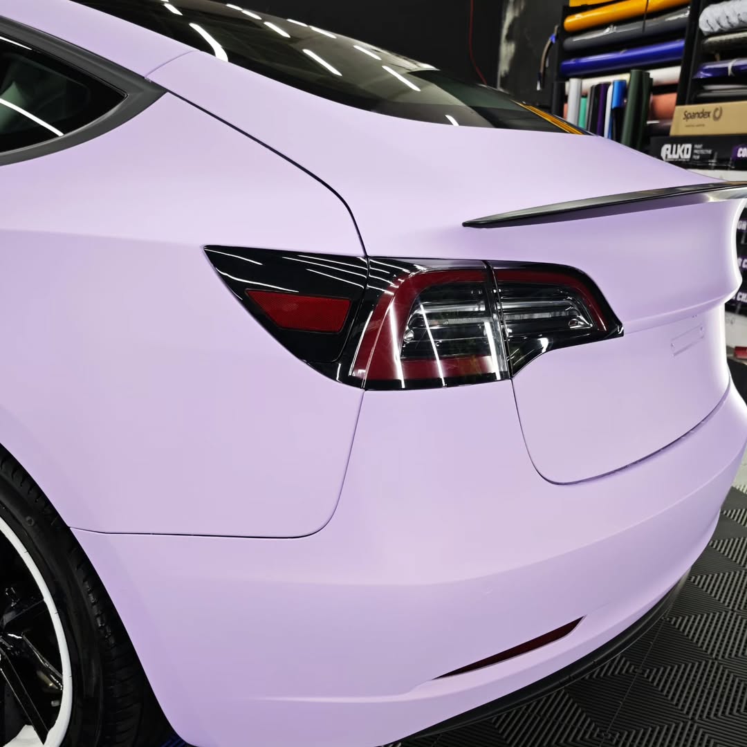 Matte Satin Lavender Purple Car Vinyl Wrap PET review ncw 06