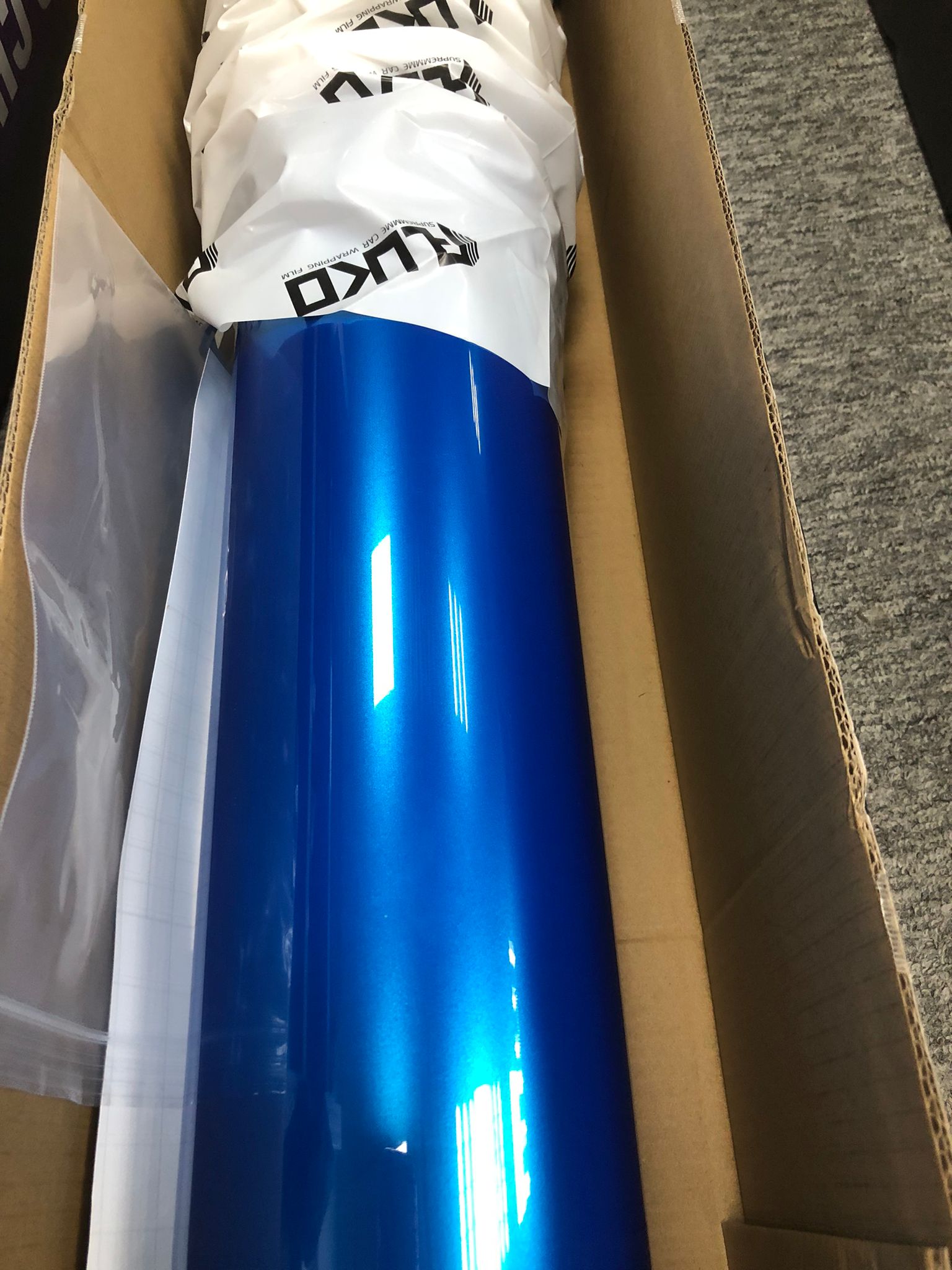 Gloss Metallic Jazz Blue Car Vinyl Wrap PET review Jazz 01