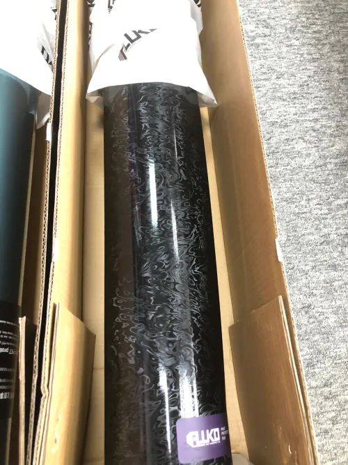 Matte Carbon Fiber Meta Cosmic Black Car Vinyl Wrap PET review 