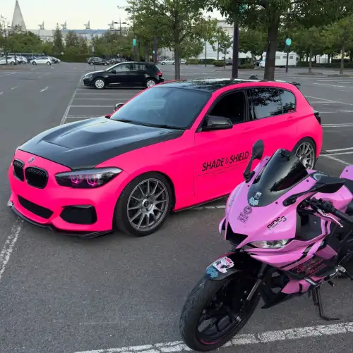 Ultimate Flat Fluorescent Pink Car Vinyl Wrap  review dy17zzy_m140i