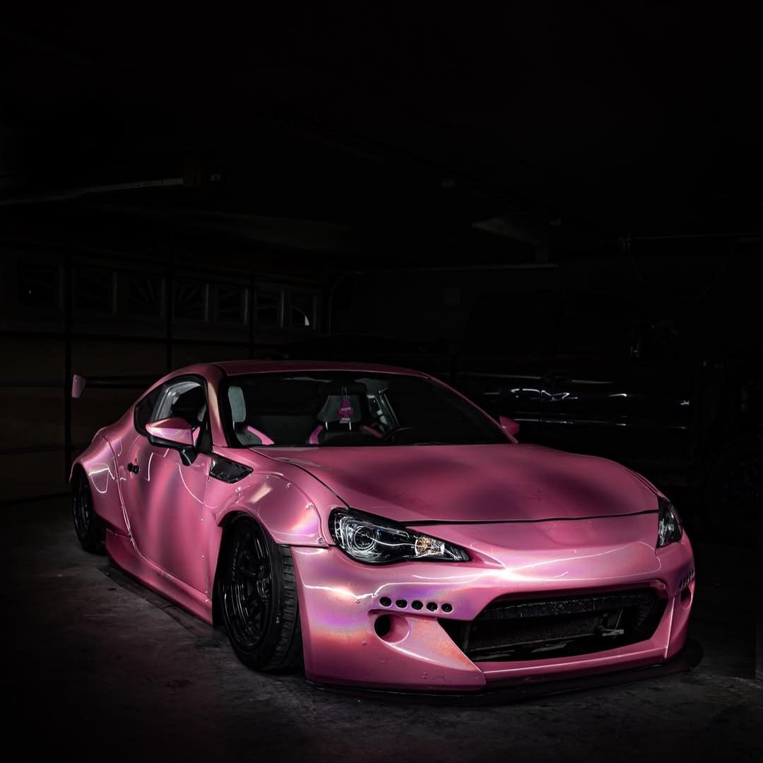 Gloss Metallic Rainbow Laser Pink Car Vinyl Wrap review dawsondunn_