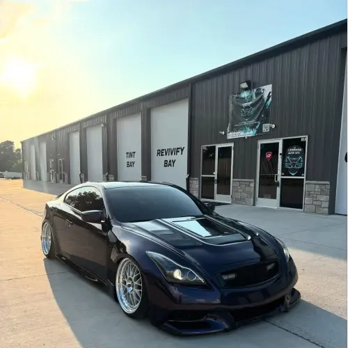 Gloss Metallic Ghost Midnight Purple Car Vinyl Wrap PET review 