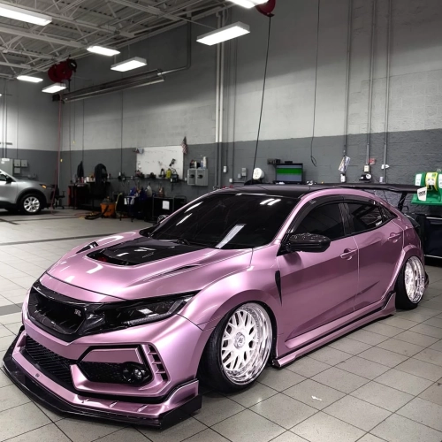 Gloss Metallic Passion Pink Car Vinyl Wrap Bentley GT PET review 