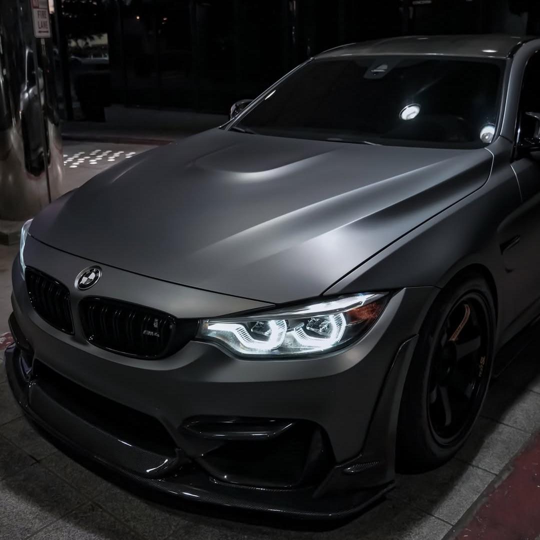 Matte Metallic Dark AMG Grey Car Vinyl Wrap PET review f82vic 03