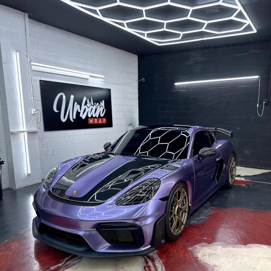 Gloss Metallic Viola Purple Car Vinyl Wrap PET review urbanwrapil 00