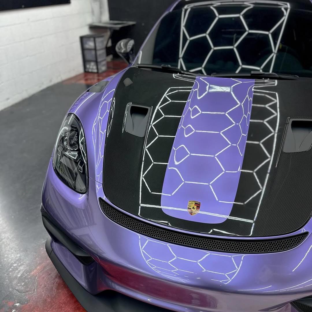Gloss Metallic Viola Purple Car Vinyl Wrap PET review urbanwrapil 01