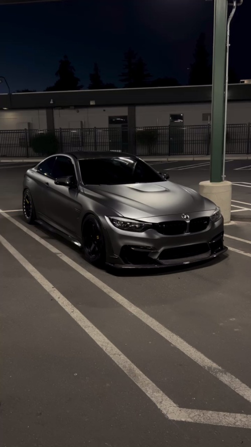 Matte Metallic Dark AMG Grey Car Vinyl Wrap PET review 