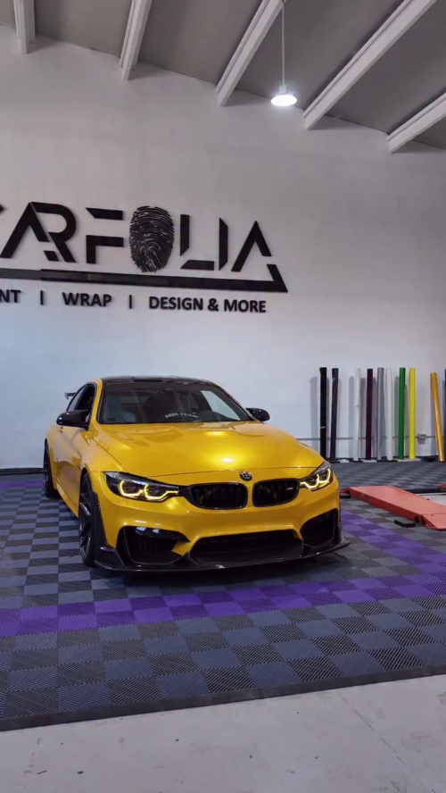 Gloss Metallic Golden Yellow Car Vinyl Wrap  review bogdan_abr 01