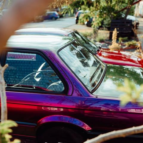 Gloss Metallic Chameleon Yellow Purple Car Vinyl Wrap PET review ella_e39 02