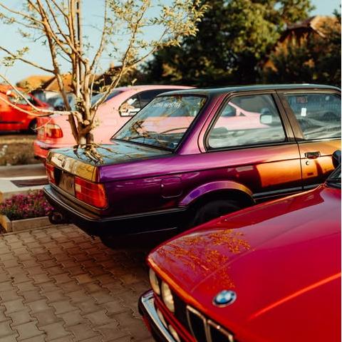 Gloss Metallic Chameleon Yellow Purple Car Vinyl Wrap PET review ella_e39 05