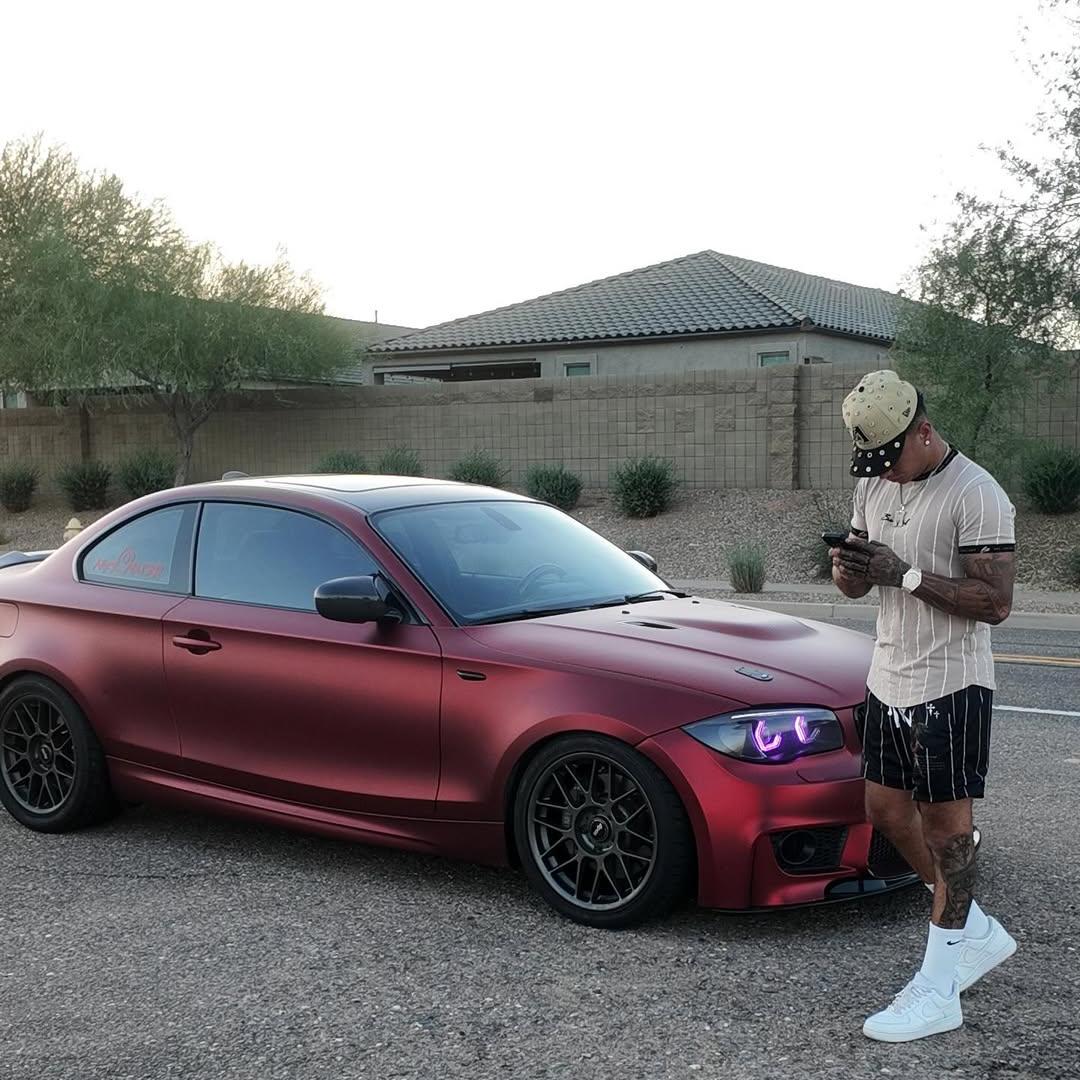 Satin Chrome Metallic Romanee Red Car Vinyl Wrap  review Mike 01