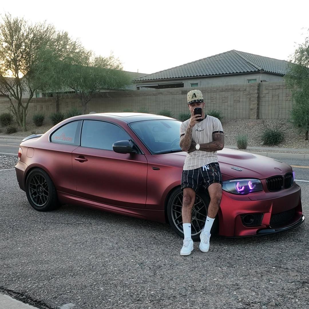 Satin Chrome Metallic Romanee Red Car Vinyl Wrap  review Mike 02