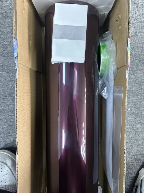 Gloss Metallic Plum Purple Car Vinyl Wrap PET review 