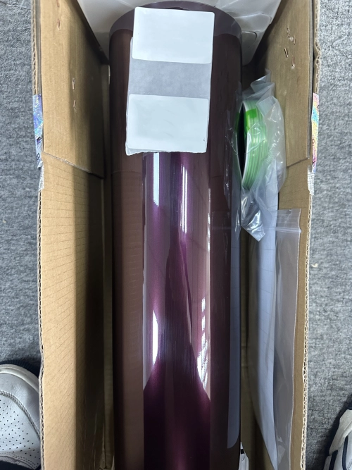 Gloss Metallic Plum Purple Car Vinyl Wrap PET review 