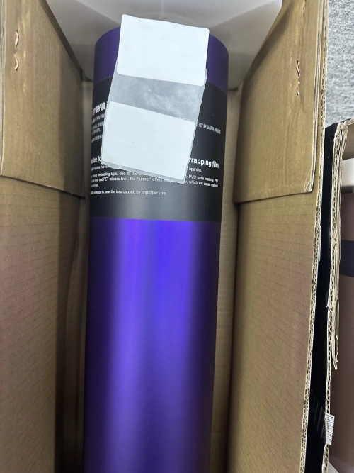 Matte Satin Chrome Purple Car Vinyl Wrap PET  review 