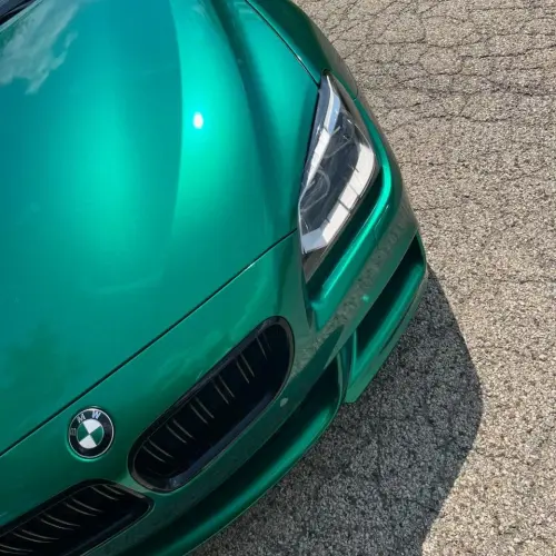 Gloss Metallic British Royal Green Car Vinyl Wrap PET  review 