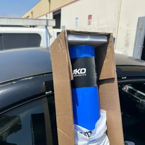 Gloss Voodoo Blue Car Vinyl Wrap PET review 