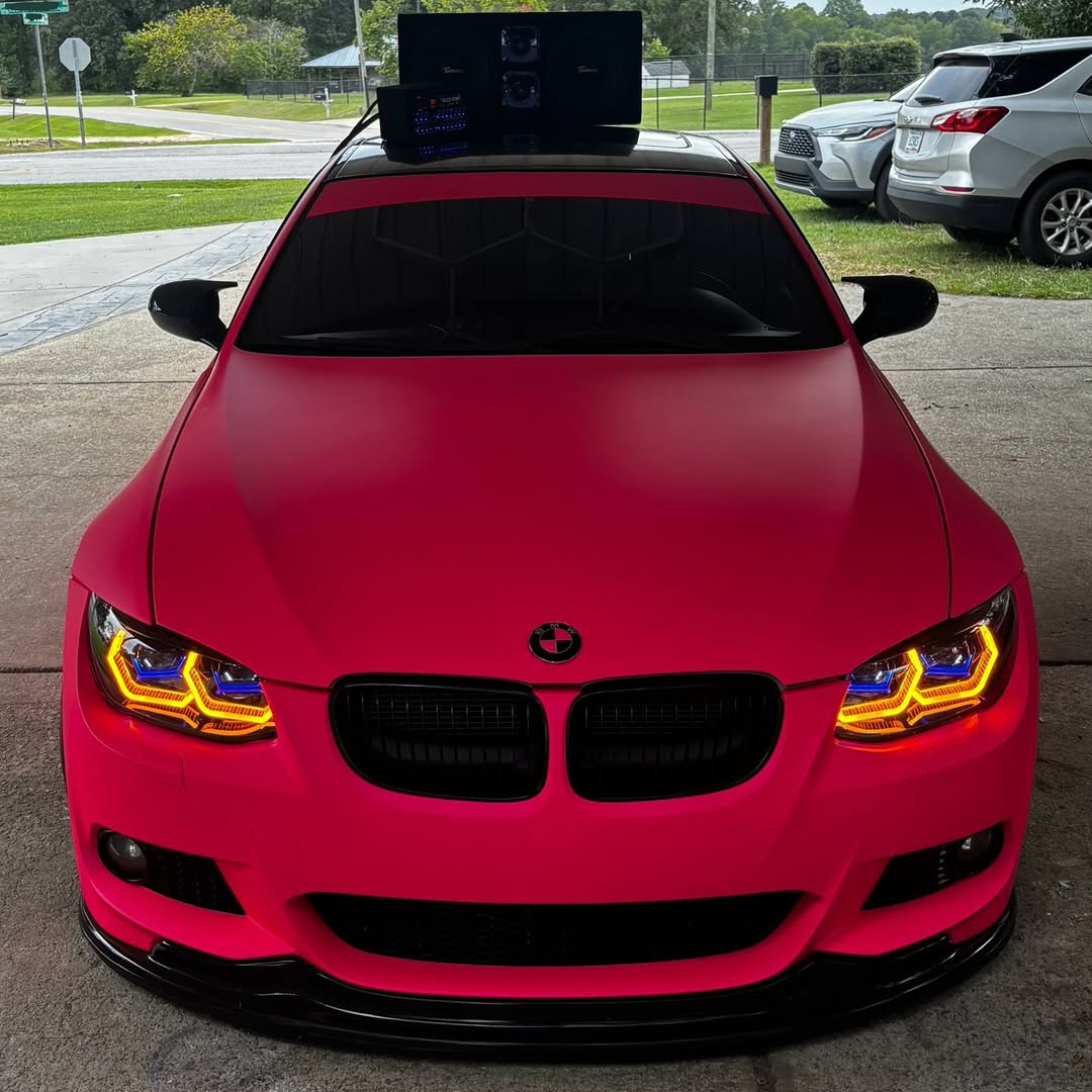 Ultimate Flat Fluorescent Pink Car Vinyl Wrap PET review me92dez 01