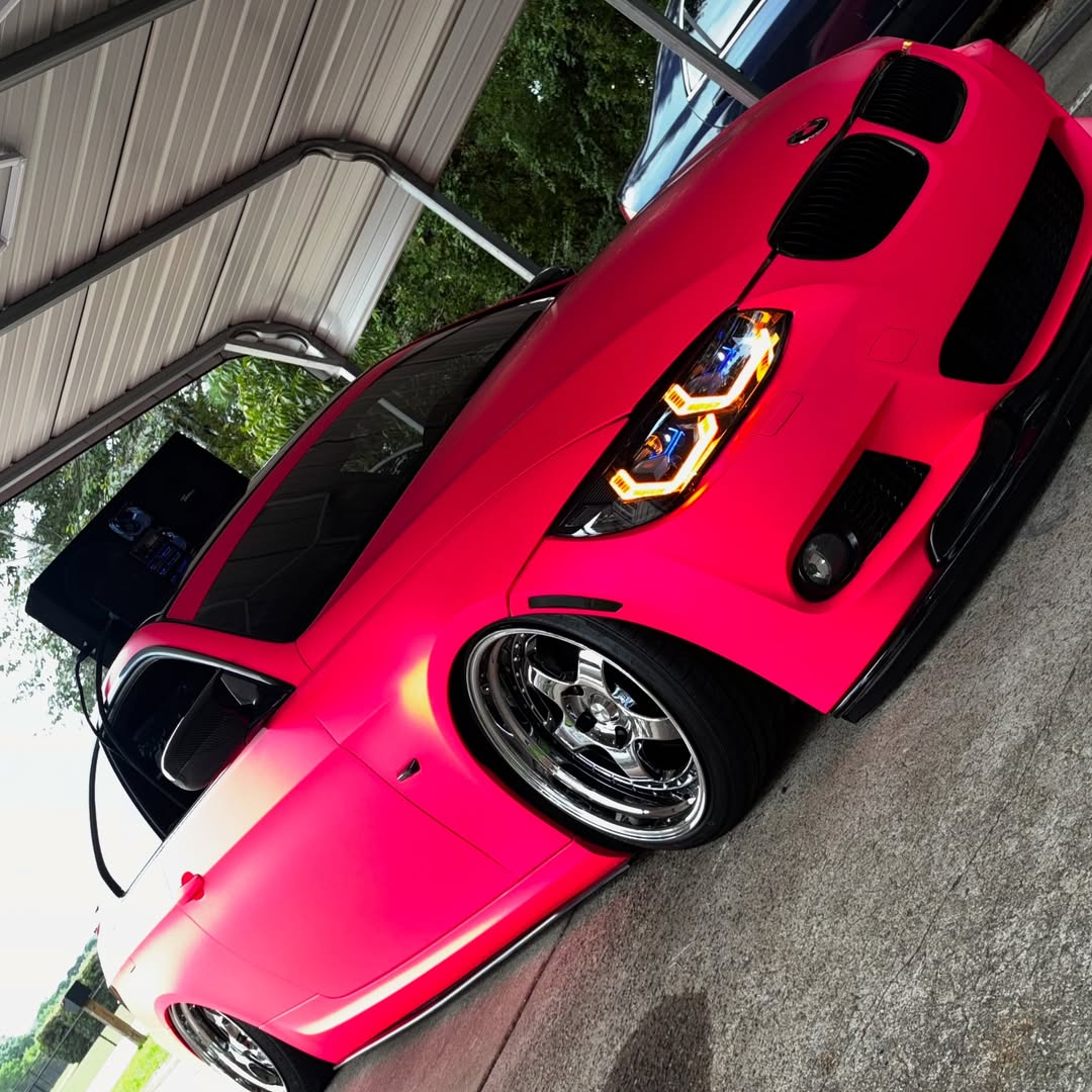 Ultimate Flat Fluorescent Pink Car Vinyl Wrap PET review me92dez 05