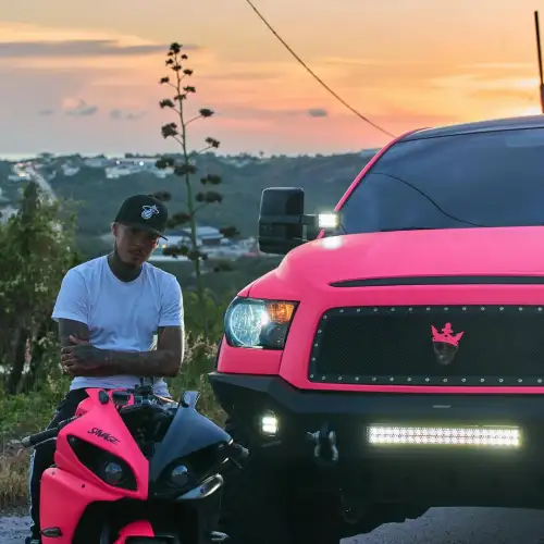 Ultimate Flat Fluorescent Pink Car Vinyl Wrap PET review 