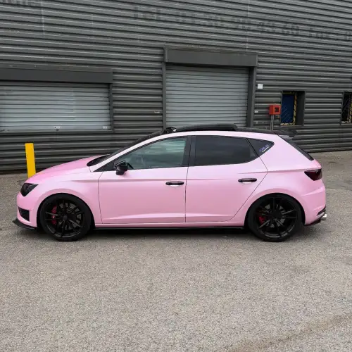 Matte Satin Bubblegum Pink Car Vinyl Wrap review 