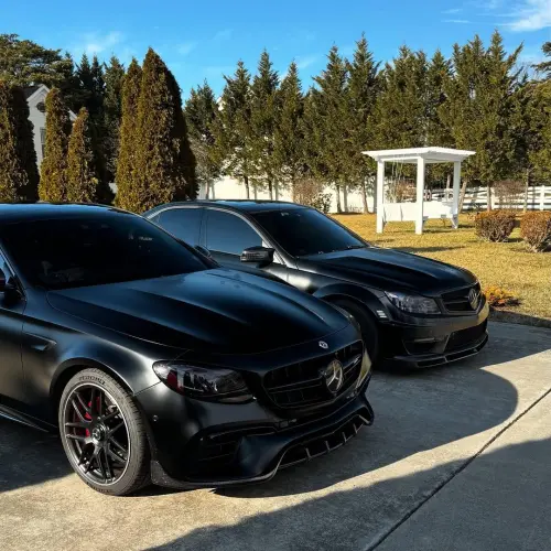 Matte Satin Black Ceramic Black Car Vinyl Wrap BMW  PET  review 