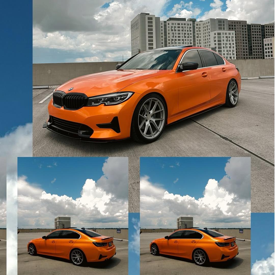 Gloss Metallic Fiery Orange Car Vinyl Wrap PET  review g20.ocky 01