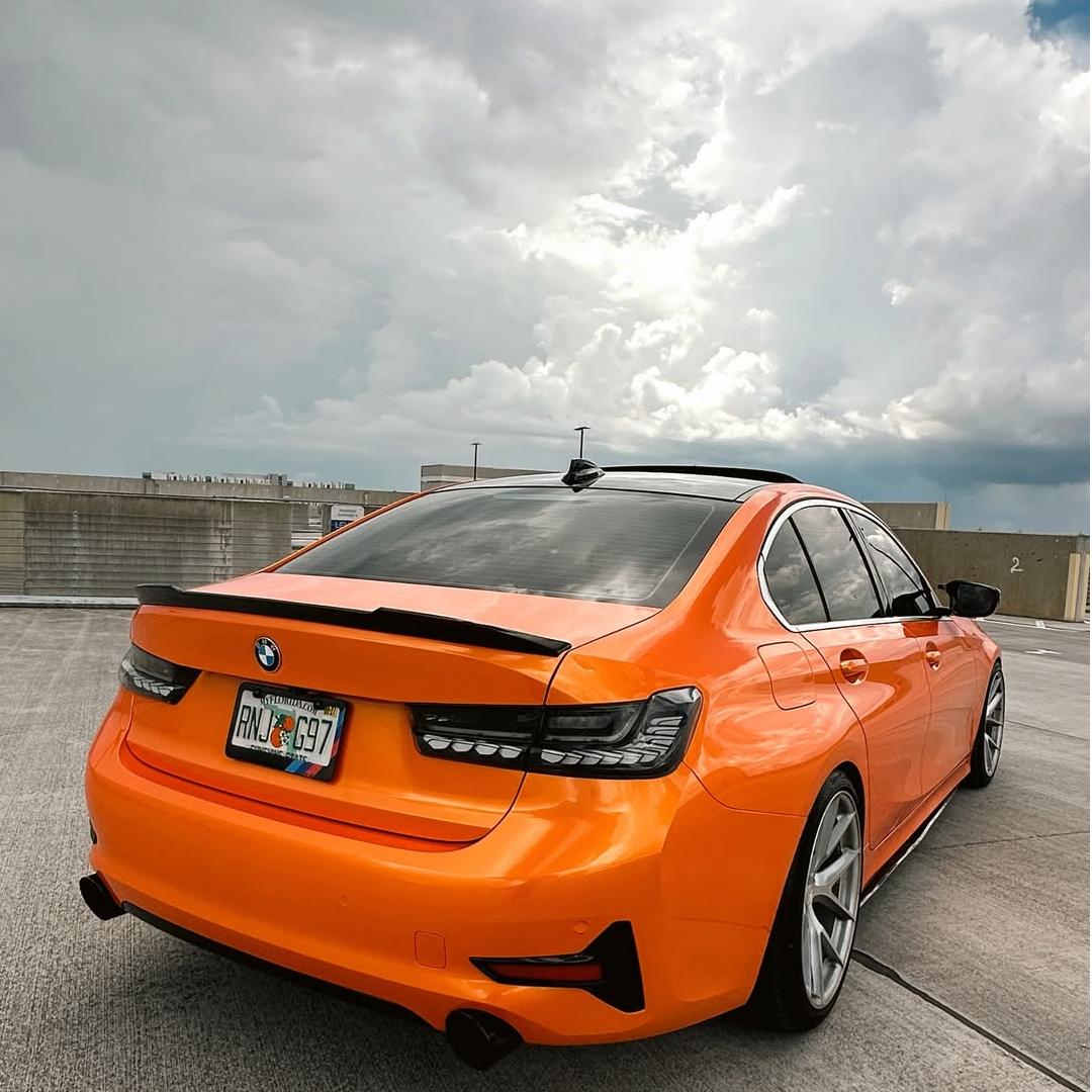 Gloss Metallic Fiery Orange Car Vinyl Wrap PET  review g20.ocky 03
