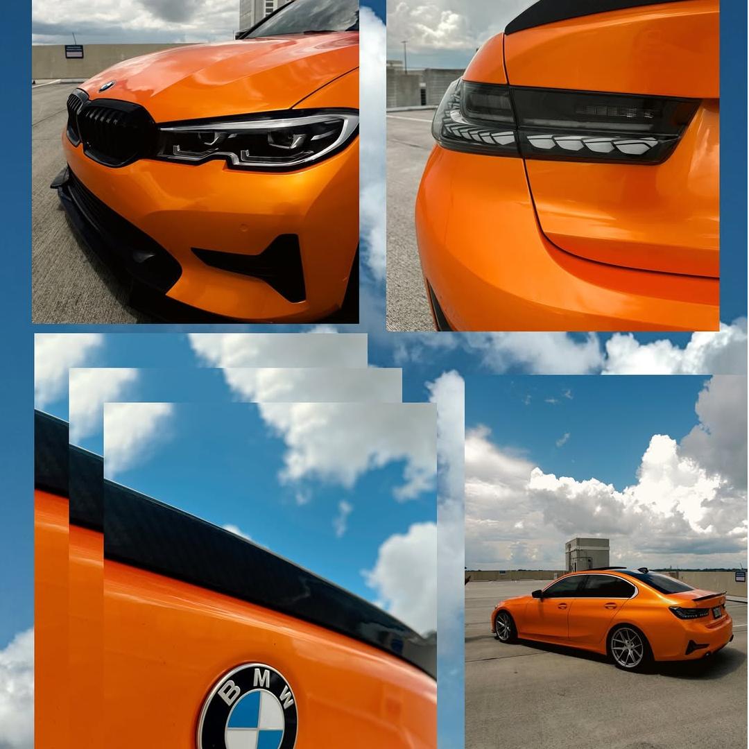 Gloss Metallic Fiery Orange Car Vinyl Wrap PET  review g20.ocky 04