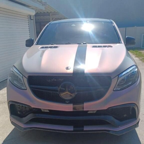 Gloss Metallic Chameleon Pink Grey Car Vinyl Wrap review 