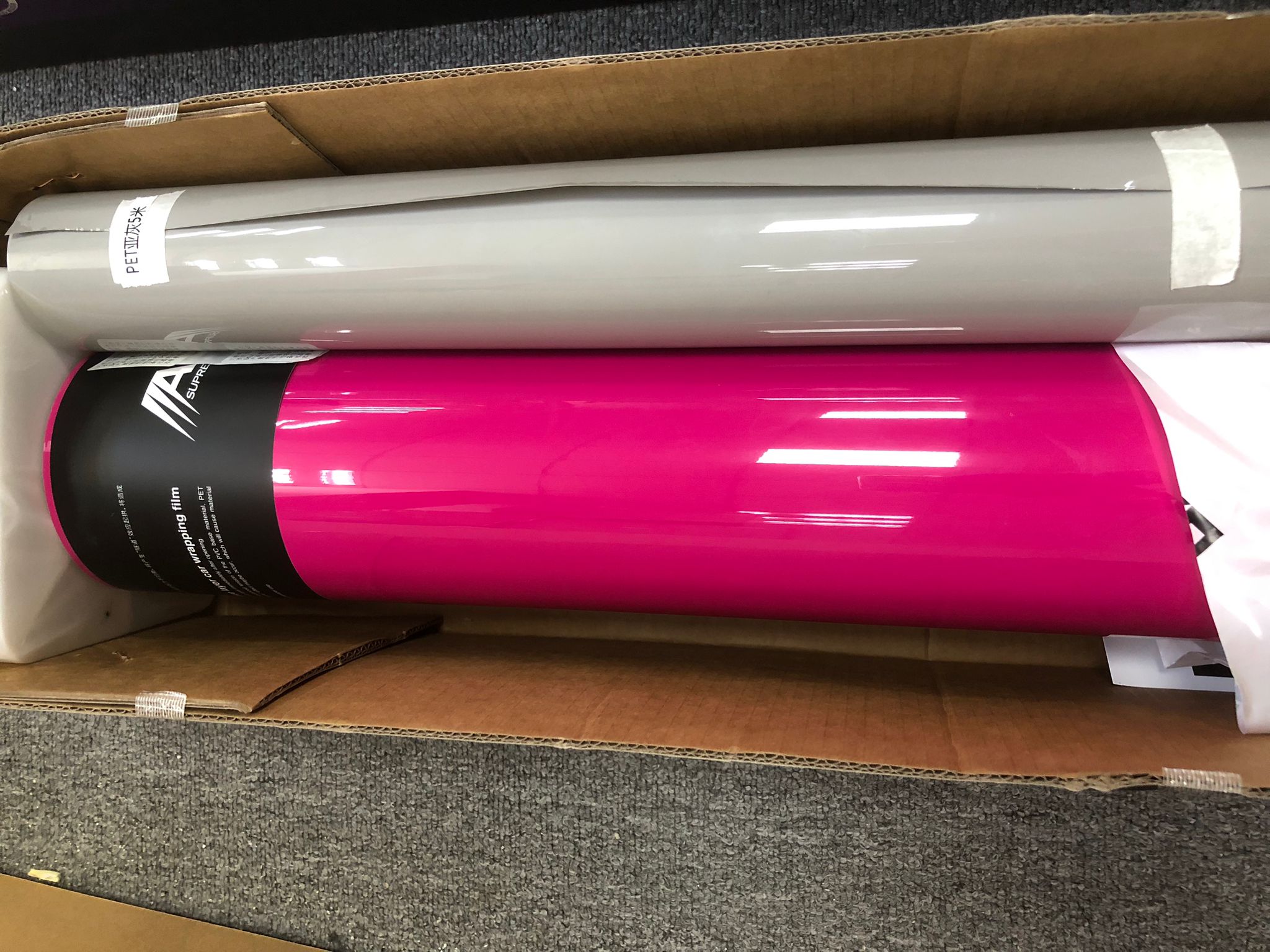 Gloss Crystal Rose Red Car Vinyl Wrap PET review Crystal 01