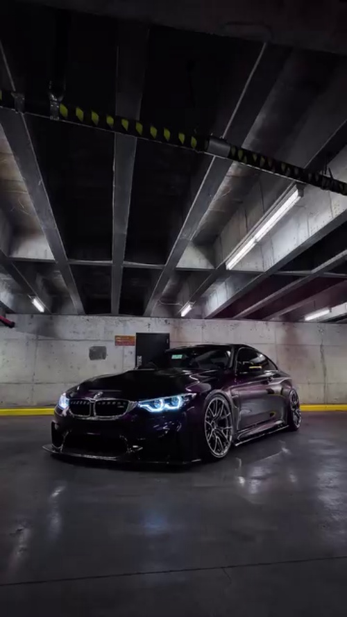 Gloss Metallic Ghost Midnight Purple Car Vinyl Wrap PET review 