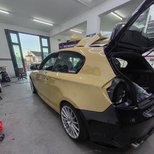 Gloss AMG Desert Yellow Car Vinyl Wrap PET review filipeivanov 02