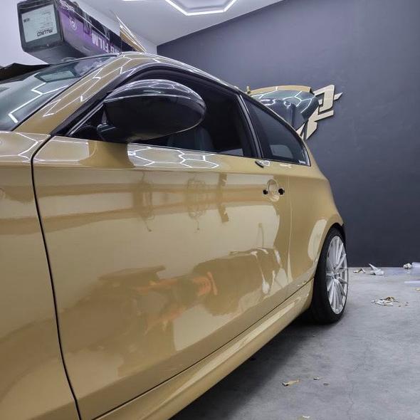 Gloss AMG Desert Yellow Car Vinyl Wrap PET review filipeivanov 01