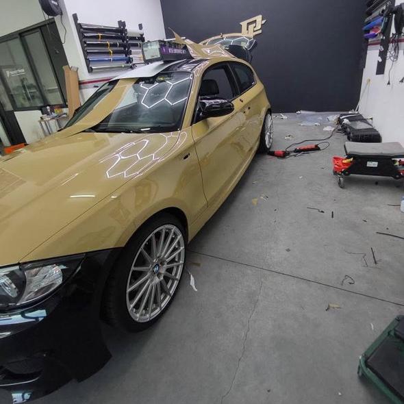 Gloss AMG Desert Yellow Car Vinyl Wrap PET review filipeivanov 03