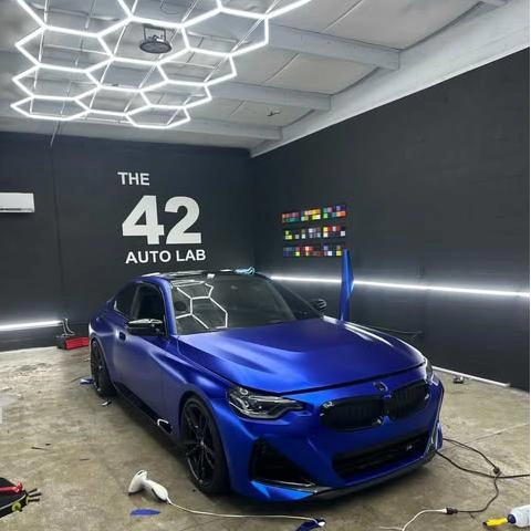 Matte Metallic Satin Blueberry Car Vinyl Wrap  review 