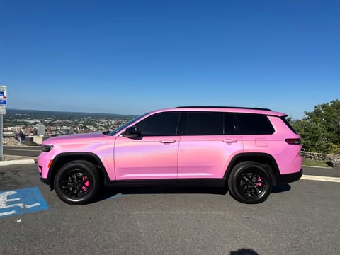 Gloss Metallic Rainbow Laser Pink Car Vinyl Wrap review v.runner_ 02