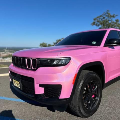 Gloss Metallic Rainbow Laser Pink Car Vinyl Wrap review v.runner_ 03