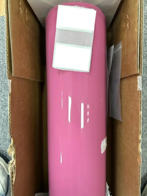 Gloss Tulip Pink Car Vinyl Wrap PET review 