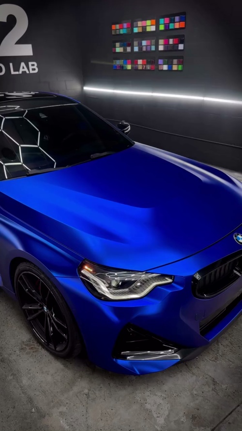 Matte Metallic Satin Blueberry Car Vinyl Wrap  review 