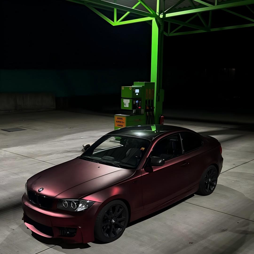 Satin Chrome Metallic Romanee Red Car Vinyl Wrap  review most_wanted_1er 03