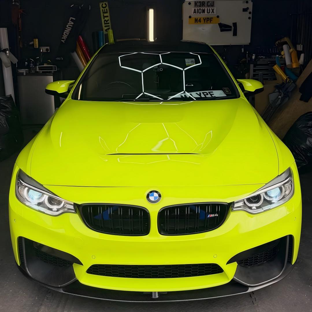 Gloss Acid Green Car Vinyl Wrap PET review klgraphicsdesigns 05