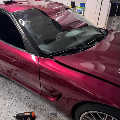 Gloss Metallic Pagoda Red Car Vinyl Wrap PET review 