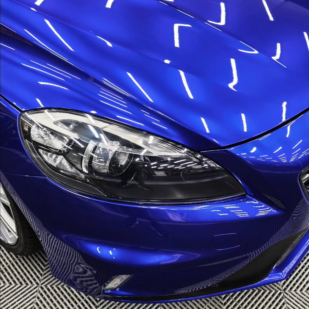 Gloss Metallic Ocean Deep Blue Car Vinyl Wrap PET review ncw 03