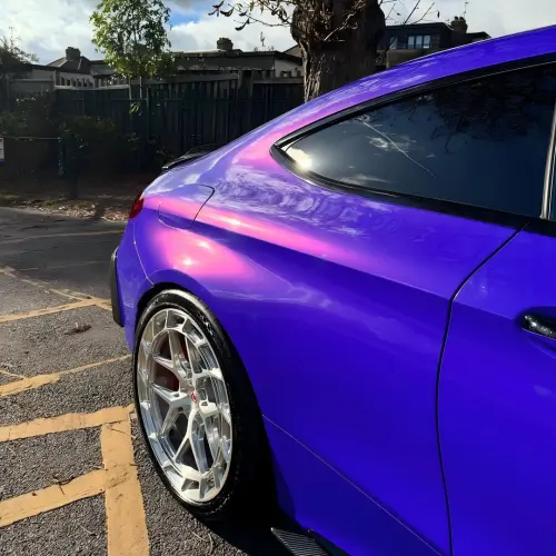 Glossy Metallic Royalty Purple Explosion Purple Vinyl Wrap PET review 
