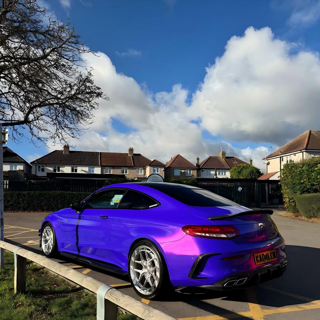Glossy Metallic Royalty Purple Explosion Purple Vinyl Wrap PET review kailendavey 01